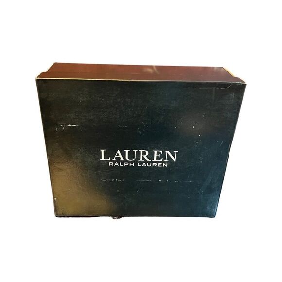Lauren Ralph Lauren Francesca Raffia-Leather Sandal- Black- Size 7.5- NIB - Picture 6 of 7